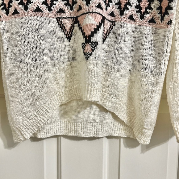 Cream black and blush knit sweater size XS - Picture 5 of 7